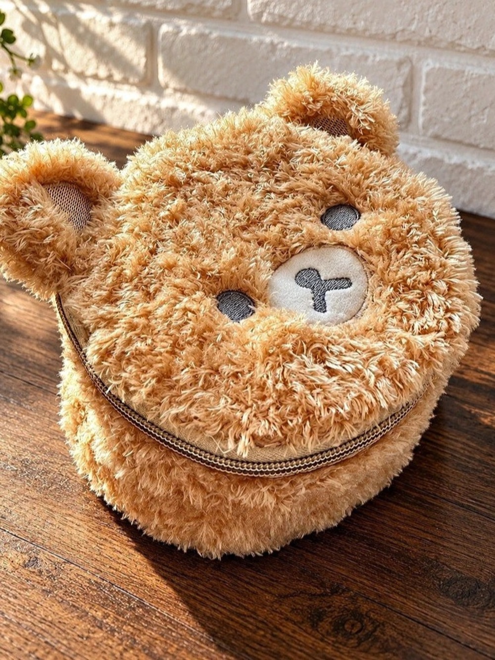 Fluffy Rilakkuma Bear Cosmetic Storage Bag